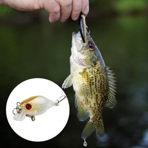 1 Pcs Fishing Lures 3D Eye Crank bait Treble Hook Plastic Artificial Hard Bait Tackle Helpful Fishing Tool