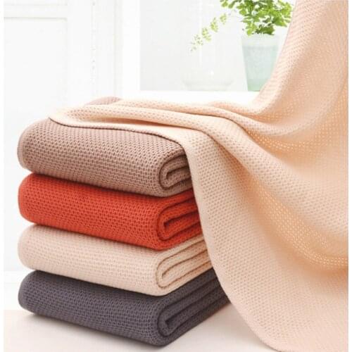 Honeycomb 100% cotton absorbent towel soft jacquard solid color bath towel 70*140 boutique bath towel