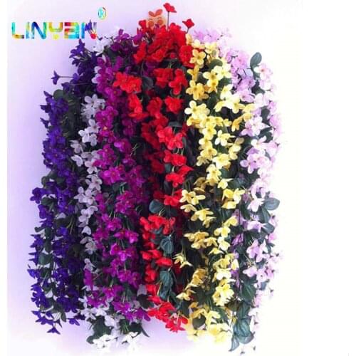 2 PCS Violet Flower vine Wedding & Home decoration Silk flower Artificial flowers plants Mk watch crafts Holiday supplies t3
