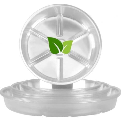 20Pcs Flower Plant Pot Tray Saucer Eco-friendly Waterproof PET Clear Plant Pot Drip Saucer Planters Home Garden Supplies