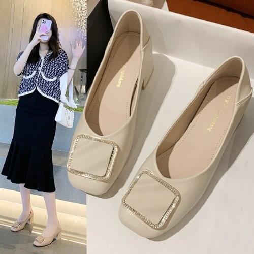 2021 Fashion Womens Ballet Flats Shoes Spring Summer Ladies Footwear Females Slip-On Shallow Loafers Work Single Shoes AB355