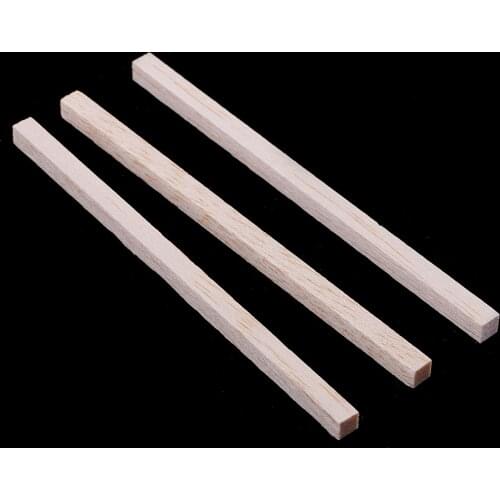 25Piece Balsa Wood Blocks Rods 5x5x110mm For DIY Woodcraft Modeling Supplies