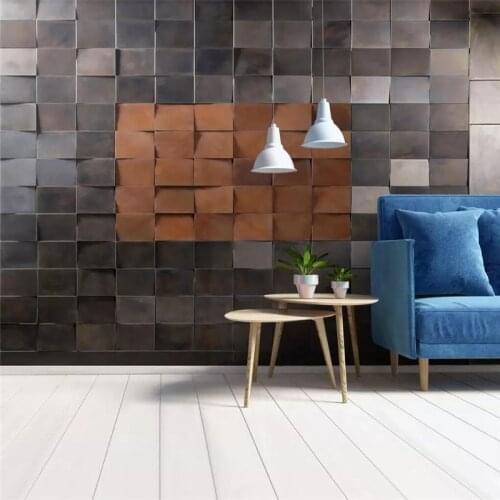 Decorative wallpaper Modern retro nostalgic 3D stereoscopic European fresco wall background