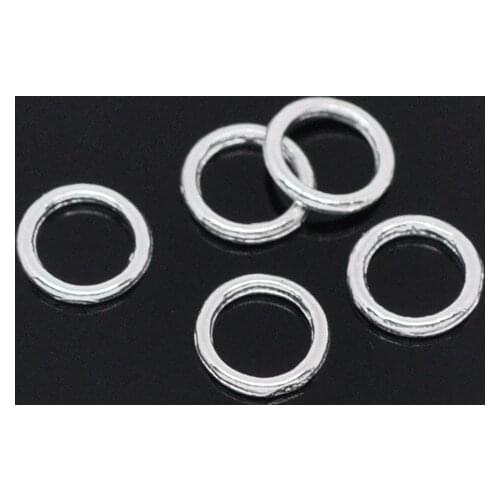 DoreenBeads 500 silver color Soldered Closed Jump Rings 6mm (B14076)