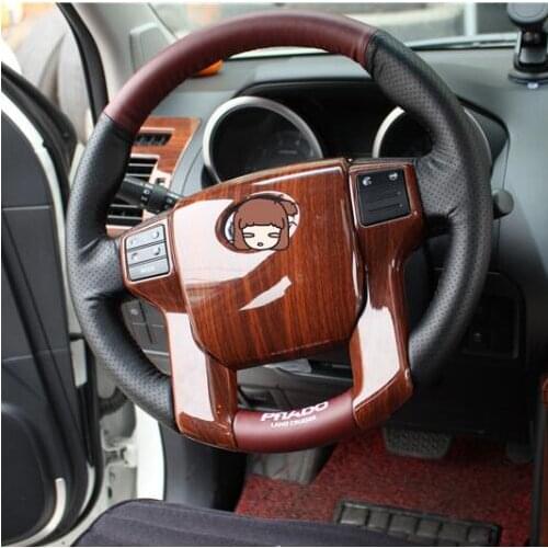 Imitation Wood Steering Wheel AC Storage Box Window Decorated Frame For Toyota Prado 2700 4000 2010 11 12 13 14 151617CAA270A