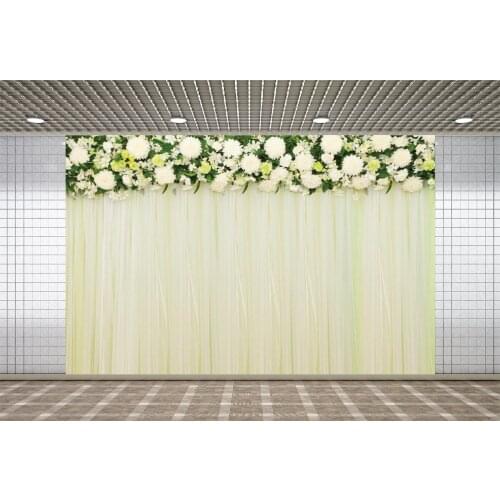 Lyavshi Flowers Green Curtain Home Decor Photocall Photography Backgrounds Custom Photographic Backdrops Props For Photo Studio