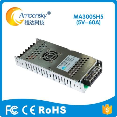 MA300SH5 led display power 200-240VAC Input, 5V 60A 300W Output for high-definition and fidelity graphics screen wall display p3
