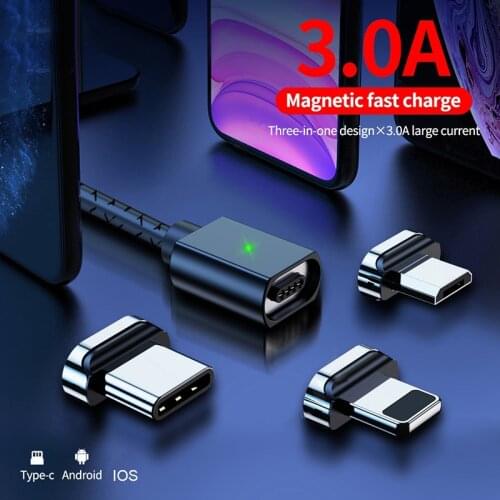 JUSFYU Magnetic Cable Micro usb Type C Fast Charging Adapter Phone Microusb Type-C Magnet Charger usbc For iphone Samsung xiaomi