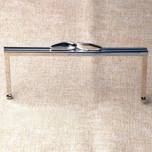6 3/4 inches Open Channel Metal Purse Frame in Silver colour