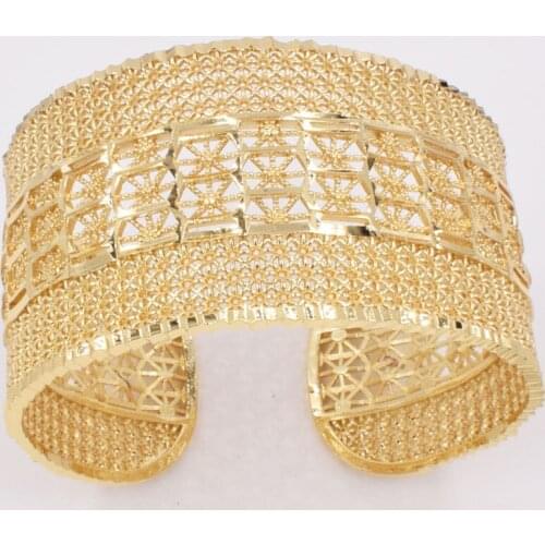 2018 Dubai Gold Bangles Fashion JC Jewelry Design Dubai Summer Style Cuff Bangles Bracelet For Women Girls Gift