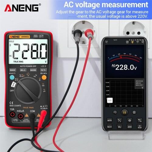ANENG AN9002 6000 Counts bluetooth Digital Multimeter Professional MultimetroTrue RMS AC/DC Current Voltage Tester Auto-Range