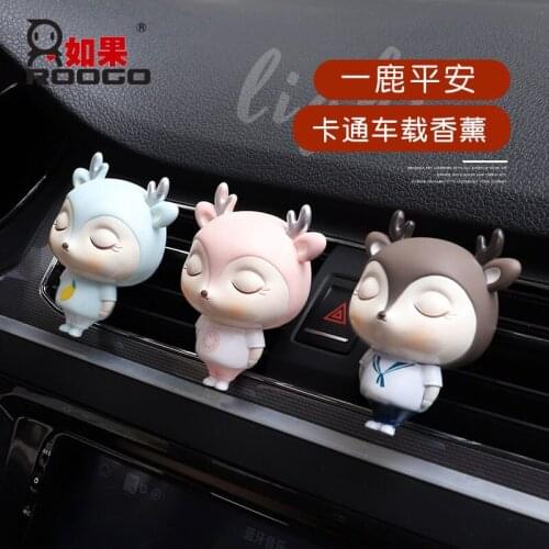Cartoon Deer Car Freshener Creative Ornaments Car Perfume Car Diffuser Car Interior Accessories