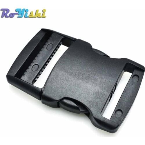 2pcs/pack 1-1/2"(38mm)Plastic Flat Side Release Buckles Adjustable Straps for Paracord Bracelets Outdoor sports bag Buckle