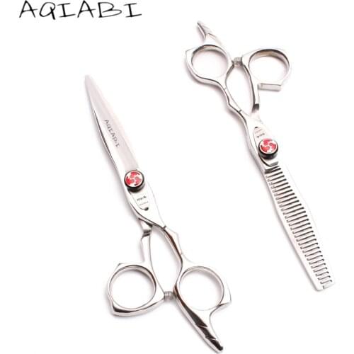 A9017 6.0'' 440C Professional Hair Scissors Hairdressing Cutting Shears Thinning Scissors Salons & Home Human Hair Styling Tools
