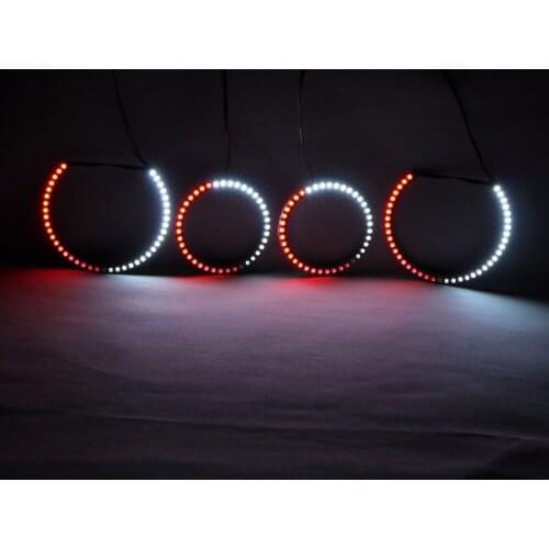 RGBW Angel Eyes Revolving Lights DRL LED Rolling Light Wireless Control RF For Mitsubishi Lancer X /Lancer (08-10) non projector