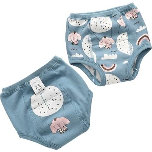 Wholesale 100 PCS Baby Potty Training Pants Pure Cotton Waterproof Pants Leak-Proof Toddler Breathable Washable Diaper Pants