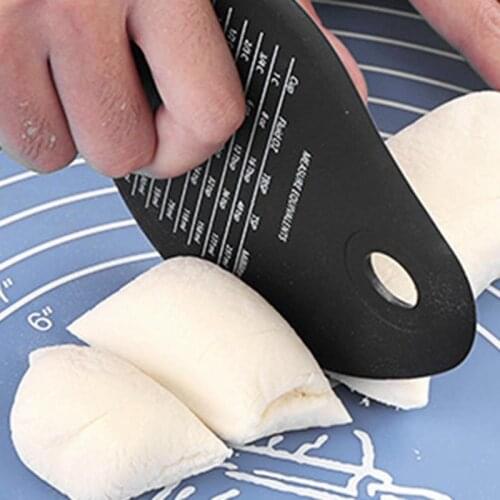 Silicone Spatula DIY Pastry Cutters Fondant Dough Scraper Cake Cutter with Scale Pastry Baking Tool Kitchen Accessories