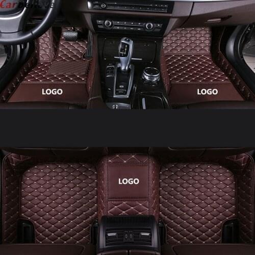 Blue Leather car floor mat For opel insignia corsa d astra j vectra c zafira b vivaro mokka meriva a rugs carpets accessories