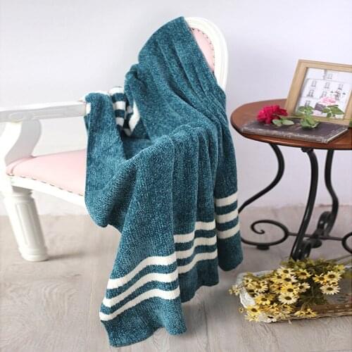 Super Soft Chenille Knitted Blanket for Bed Sofa Cover Christmas Decoration Travel Blanket Throw Blanket Anti-Pilling Portable