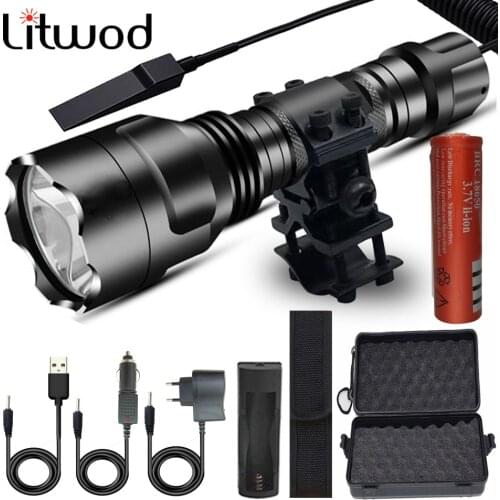 XHP50 Tactical Light Flashlight Lamp Torch 5 Shock Resistant Hard Defense Led Bulbs C8 Litwod Hunting Aluminum Black T6 3800 15W