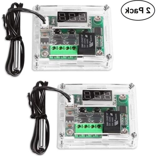 Temperature Controller Display Waterproof Module Case NTC Probe Sensor with Cooling Switch Thermostat XL-W1209 Digital Display