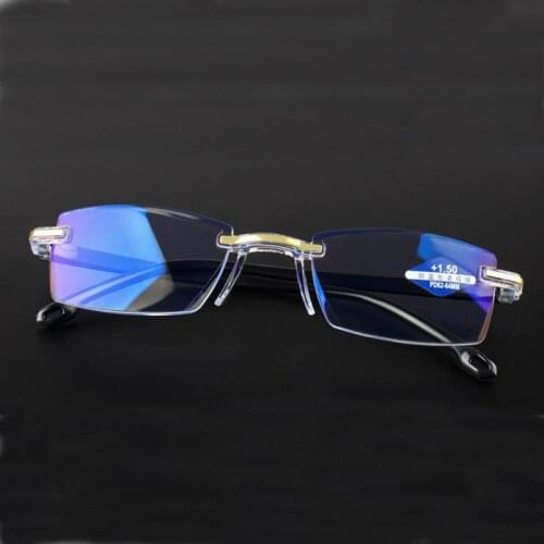 Ultralight Rimless Reading Glasses Anti Blue Light Radiation Computer Presbyopia Readers spectacleso Reader Glasses
