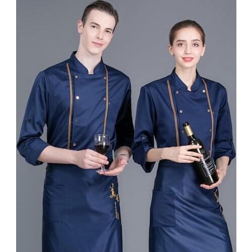 Chef Uniforms Men Women Food Services Cooking Clothes Breathable 2 Color