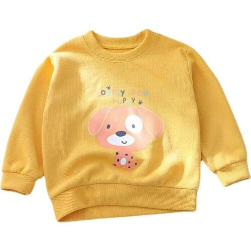 Dog Print Spring 2021 Boys Clothes Children Hoodies & Sweatshirts Boy Cotton Animal Pattern Kids Sweatshirts 3t Girls Clothes