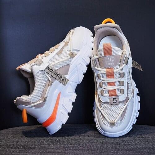 Women Platform Sneakers Chunky Brand Designers Woman Casual Old Dad Shoes Basket Female Sports Mesh Lace Up Vulcanized Shoes