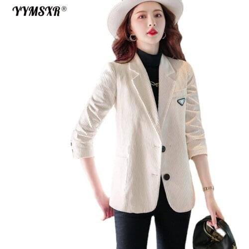 Suit Plus Size High Quality Womens 2021 Autumn and Winter Womens Long-sleeved Business Small Suit Formal Wear Female Jacket