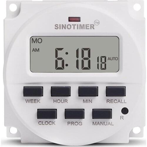 LCD 1.6 Inch Digital 220V 230V AC 7 Days Programmable Timer Switch Relay Inside And Countdown Time Function