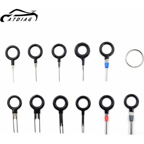 11pcs Terminal Removal Tool Car Electrical Wiring Crimp Connector Pin Extractor Kit Terminal Repair Car Disassembly Tool