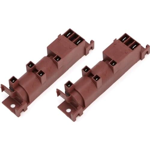 2Pcs 220V Gas Stove AC Pulse Igniter with 4 Terminals Gas Water Heater Parts Spark Igniter for Cooktop Range