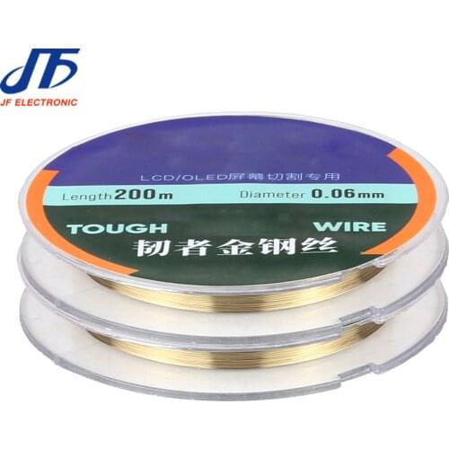 5Pcs 0.03/0.04/0.05/0.06mm PCB LCD Screen Separation Wire Cutting High Hardness Special Gold Wire Mobile Phone Repair Tool