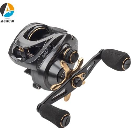 AI-SHOUYU New Professional Baitcasting Reel SOUTHPAW Max Drag 12.5KG 10+1BB 6.3:1 Bait Casting Fishing Reel For Big Fish