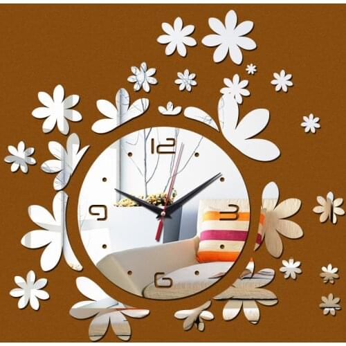 New diy acrylic mirror stickers hot wall clock modern luxury clocks best Home Decoration Quartz Living Room