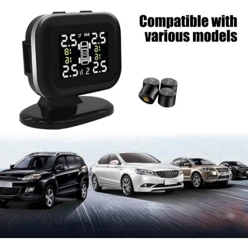 Car Mini Wireless USB TPMS LCD Car Tire Pressure Monitoring System With 4 External Sensors