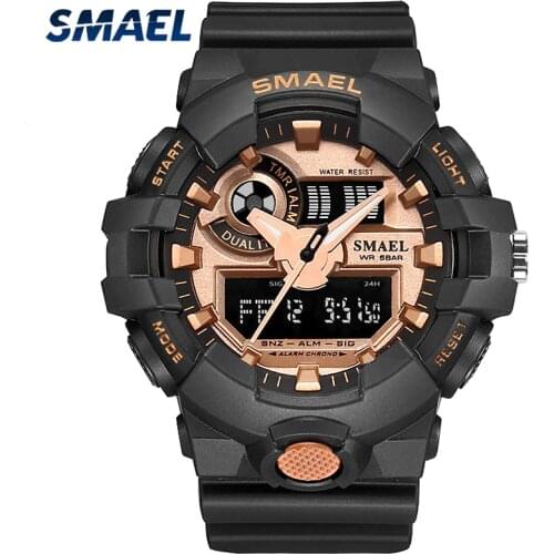 SMAEL Men Fashion Casual Digital Quartz Wristwatches Student Sports Watches Male Military Alarm Relogio Masculino Mens Watch