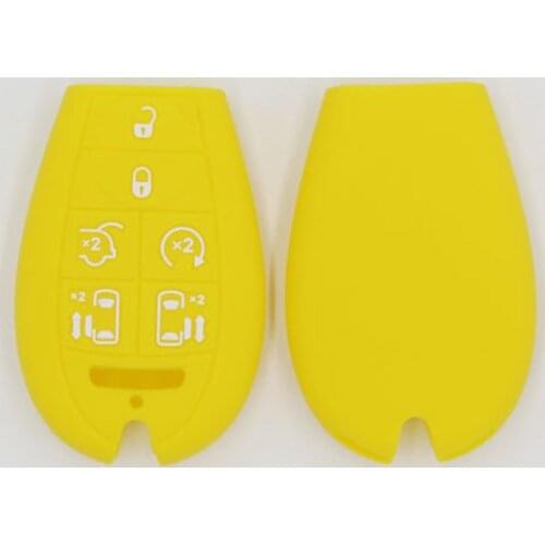 KAPU 100% silica gel key case cover 6 buttons for Chrysler town country for JEEP commander for Dodge Grand Caravan key shell fob