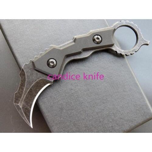 C1695 Karambit Claw D2 Stone Wash Fixed Blade G10 Handle Camping Hunting Survival Tactical Knife Outdoor Multi EDC Tools