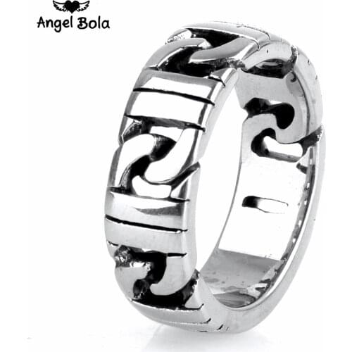 Titanium Stainless Steel Buddha Ring Rock Ring Hot Sale Finger Art Retro Punk Biker Jewelry Wide Chain Ring Free Shipping