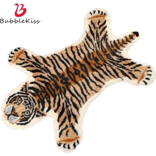Bubble Kiss Creativity Carpets For Living Room Short-Haired Rugs Fashion Tiger Pattern Floor Mats Home Animal Decoration Pad