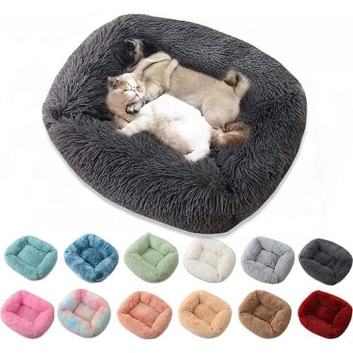 Square Super Soft Dog Bed Warm Plush Cat Mat Dog Beds For Large Dogs Puppy Bed House Nest Cushion Pet Product Accessories
