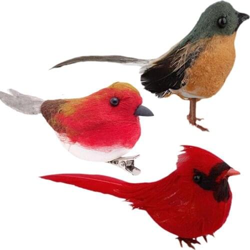 Cute Artificial Bird Home Table Garden Decoration Ornament Gift Animal Bird Garden Bird Prop Decoration Miniature