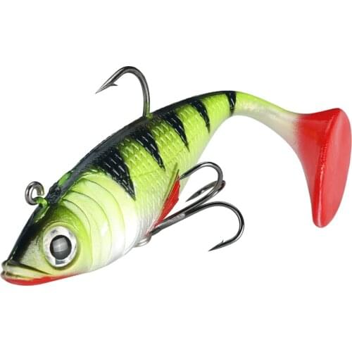 DAGEZI Soft Fishing lure 11.5g/19g Sinking Soft Baits Jia Lead Head Artificial Bait 3 Colors PVC Soft Lures