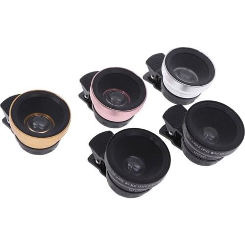 HD Optic Camera Phone Lens Macro Lens Super Wide Angle Clip-on Lenses For All Smartphone iPhone Samsung With Storage Bag