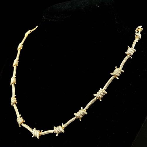 Iced Barbed Wire Necklace （10MM