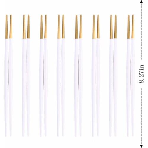 Sushi Food Sticks Chinese Chopsticks 8 Pairs Japanese Korean Metal Chopsticks Japan Kitchen Tools Noodles Reusable Chopsticks
