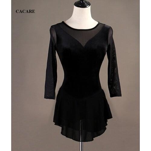 Customized Figure Skating Dress Latin Dance Dress Women Latina Salsa Standard Dance Dresses Dance Leotard D0588 Rhinestones