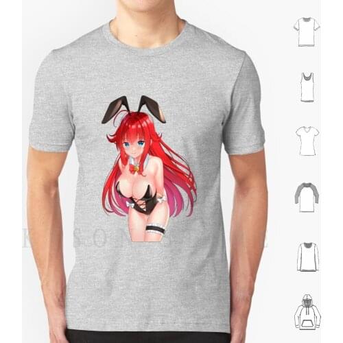 ? Rias Gremory Bunny Girl ( High School Dxd Lewd ) ? T Shirt Print For Men Cotton New Cool Tee Rias Gremory Highschool Dxd High